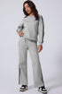 Side Striped Round Neck Top and Pants Active Set - Odaingerous